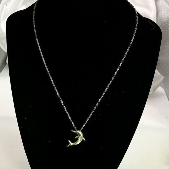 APP Sterling Silver Dolphin Necklace - Picture 6 of 9